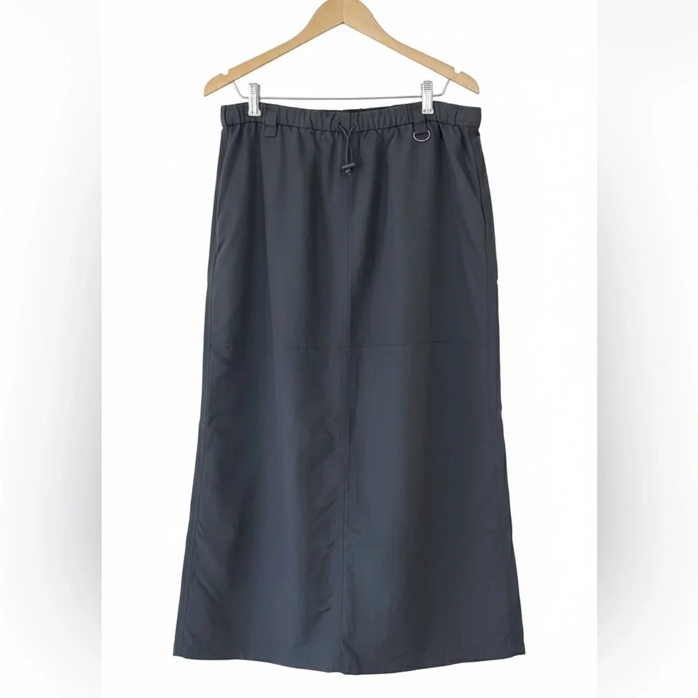 Ardene Graphite Grey Utility Cargo Parachute Longline Maxi Skirt Women’s M - Picture 2 of 10